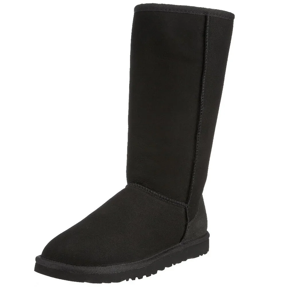 UGG Women's Black Classic Tall Sheepskin Mid-Calf‎ Winter Boots Size 5